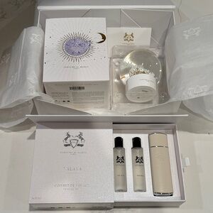 New Parfums de Marly Valaya Travel set + Christmas Snow globe PR box